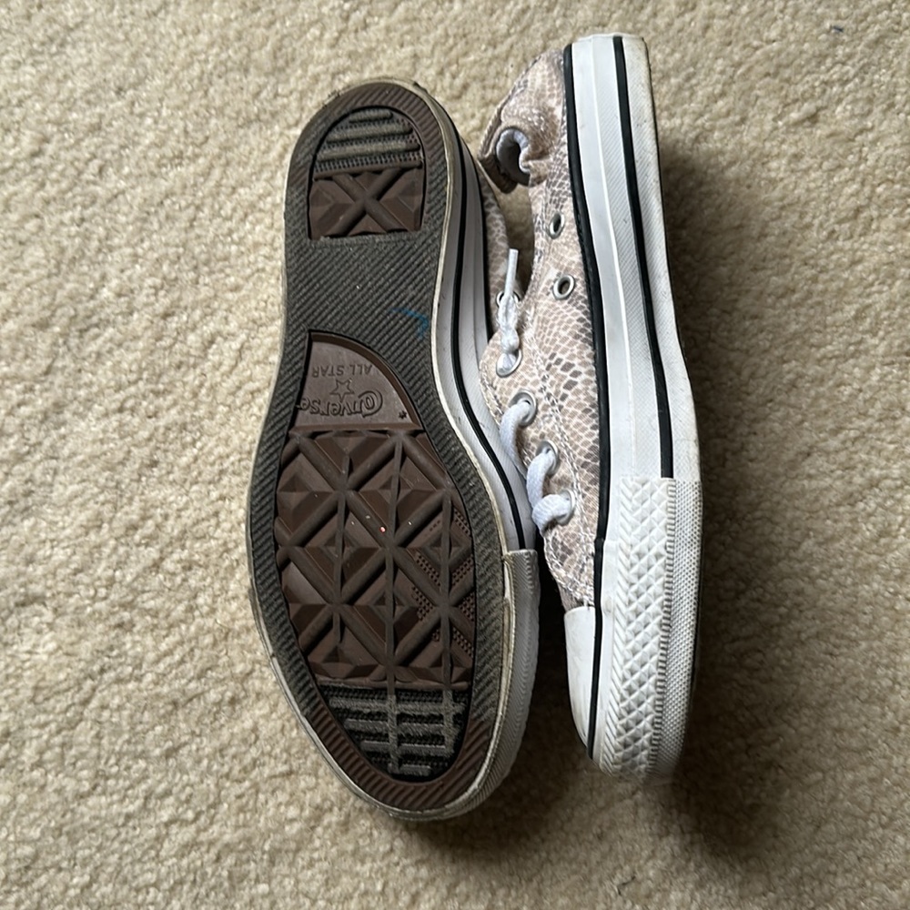 Beige Snakeskin Pattern Converse - image 2